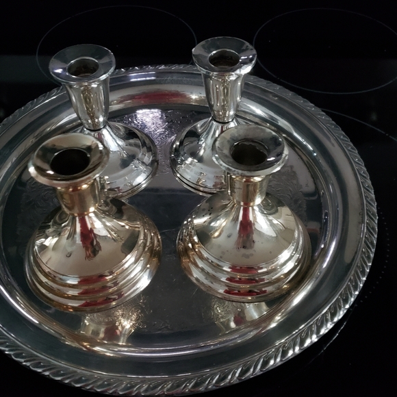 FB Rogers set of  silver plated Japan candle stick holders - Picture 5 of 5